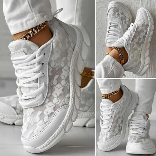 Women's Luxurious Orthopedic Sneakers for Women Lace Print Hollow Mesh OrthopedicSneakers2