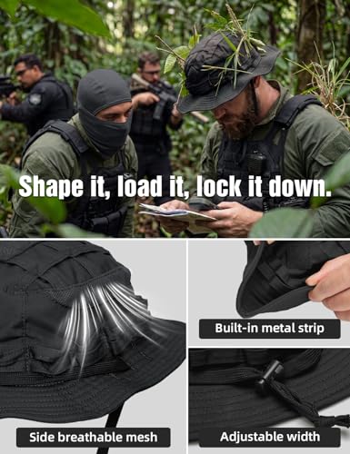 Image of IDOGEAR SPORTS Tactical Boonie Hat for Men Women Brim Sun Hat for Outdoor Activities Like Fishing, Hiking, Hunting & Camping