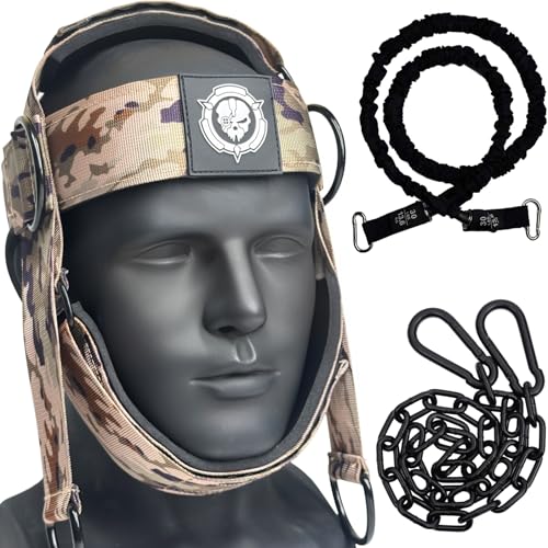 Desert Camo Neck Trainer with 15lb Resistance Band