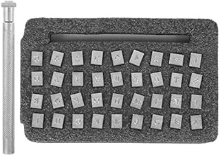 36PCs Stainless Steel Alphabet Leather Stamping Kit, DIY Accessory Alphabet Stamps Steel Punch Tool (Song Type)
