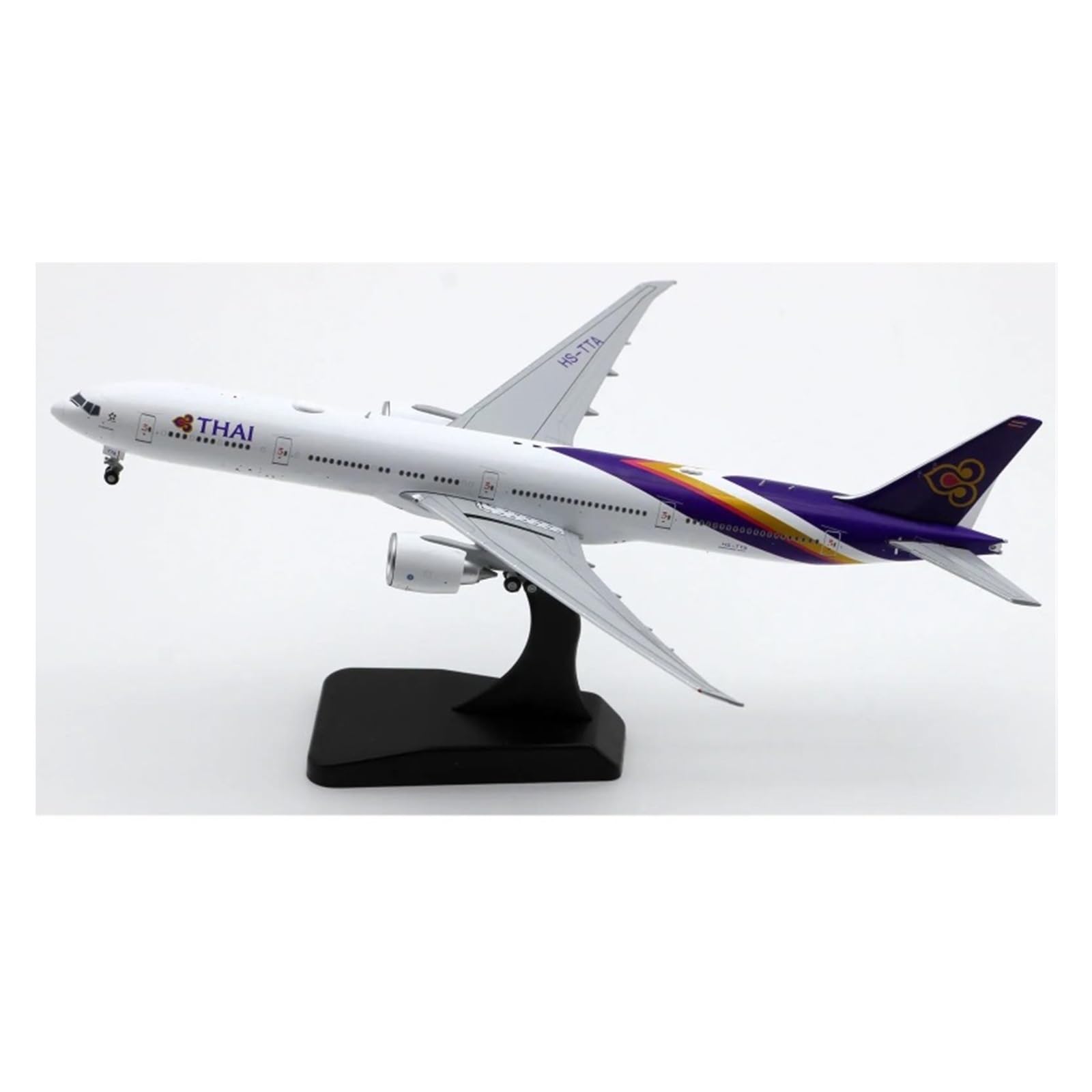 Avión a Escala 1:400 para Thai Airways Boeing B777-300ER Modelo de avión Modelo de avión de aleación fundida Modelo de avión de pasajeros Adecuado para exhibición