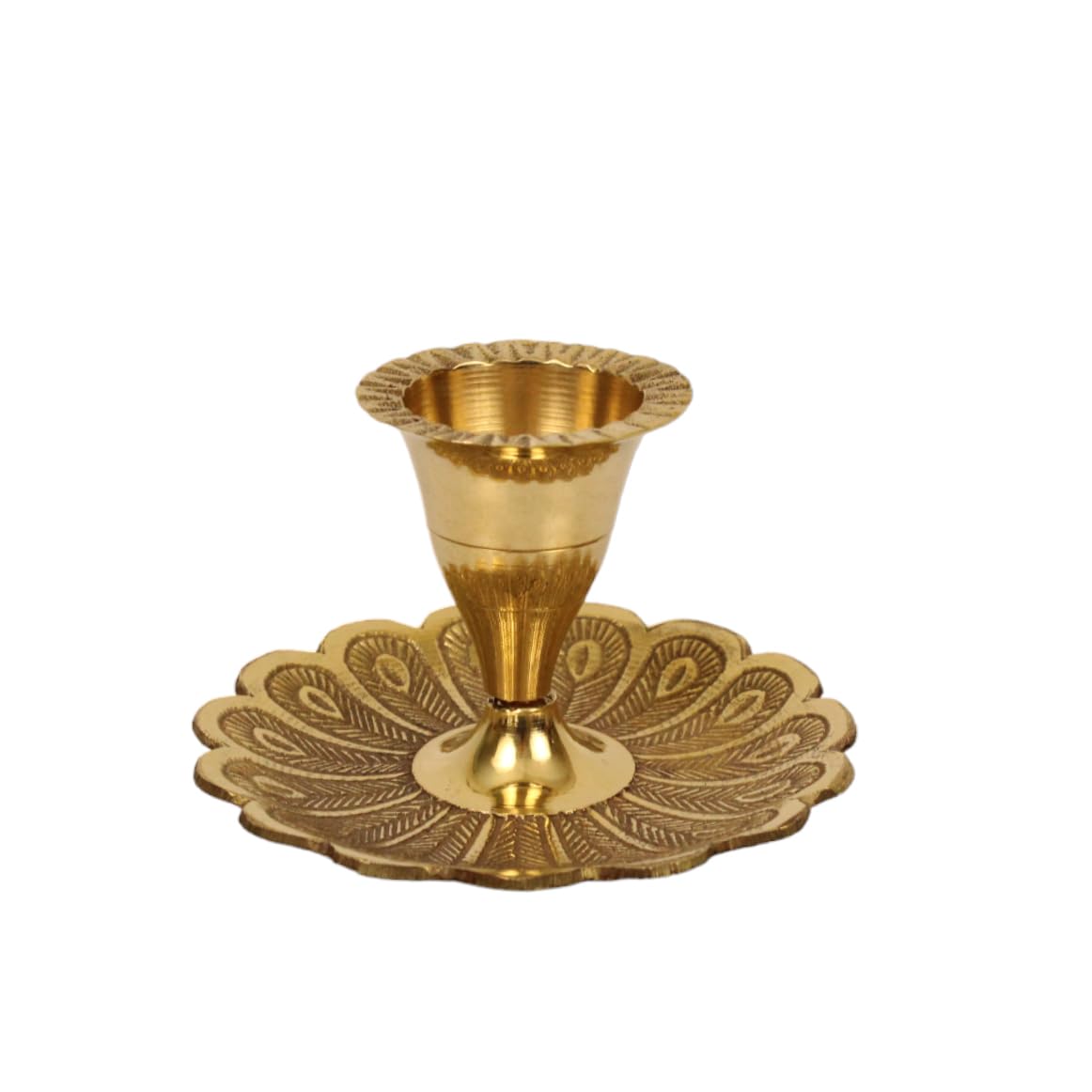 Putrika Brass Candle Holder Stand Antique Set Diwali | Pooja | Puja | Decorative | Home Decoration | Best Return Gift for Living, Bedroom, Dining Room– Peacock Candle Holder 3