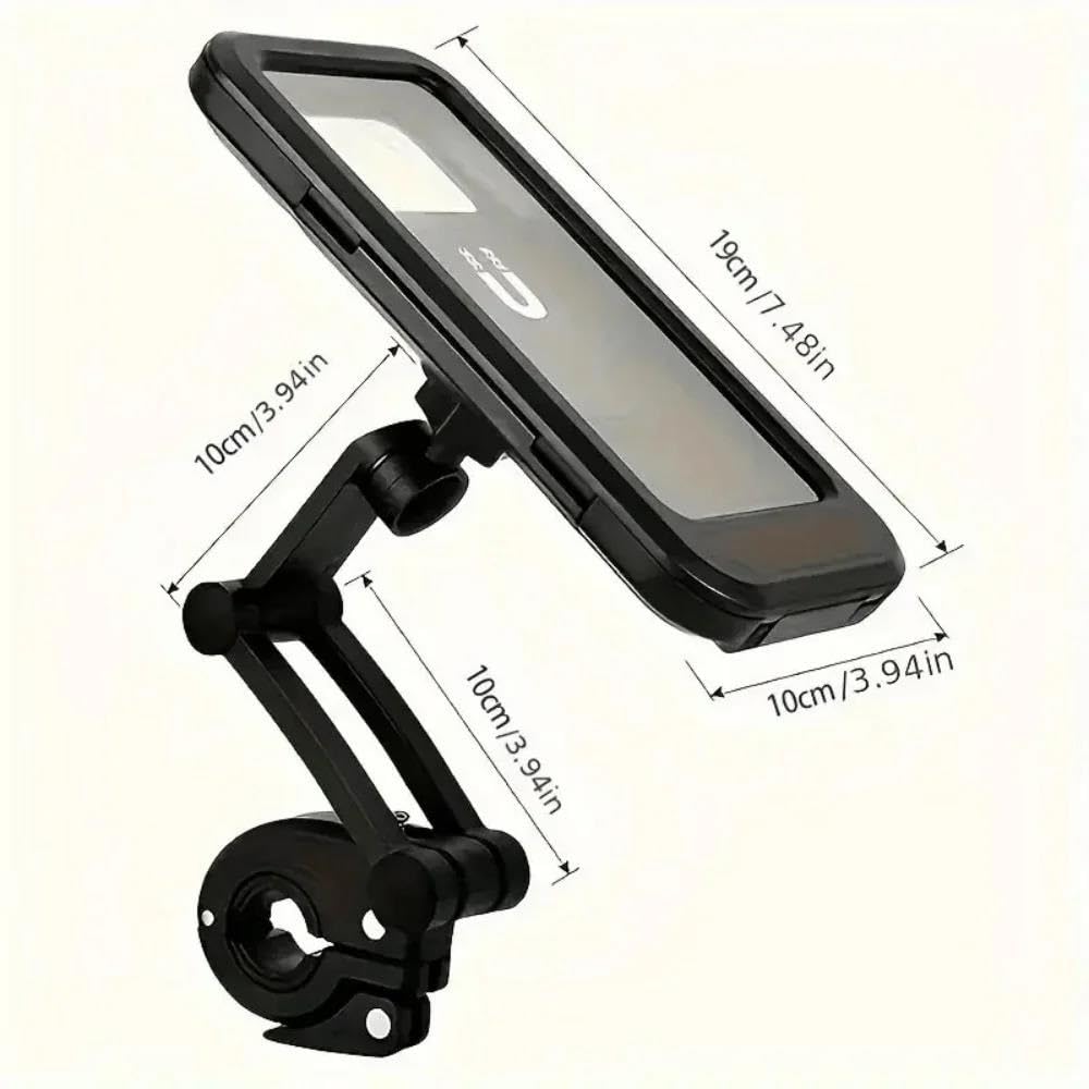 Supporto Telefono Bici/Moto Regolabile 360° Rotante Impermeabile Anti-Urto Supporto Telefono Schermo Tattile Retrattile