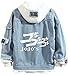 Produktbild Mädchen JoJo's Bizarre Adventure Denim Hoodie Jacke Unisex Manga Cosplay Kostüm Anti-Falten Winddicht Comic JoJo Denim Kapuzenpullover Sweatshirt Outwear