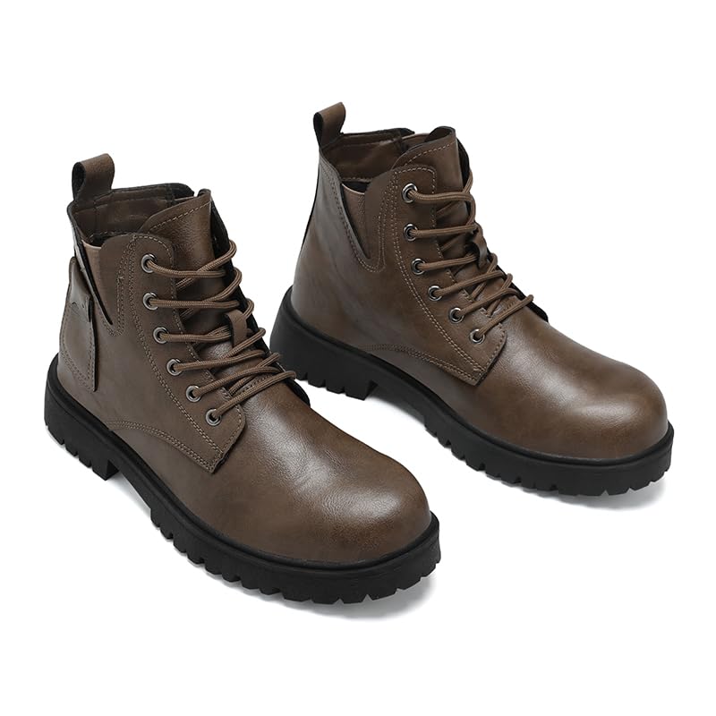 Image of RiverValley Mens Boots Fashion Casual Motorcycle Boot Hiking Chukka Boots for Men