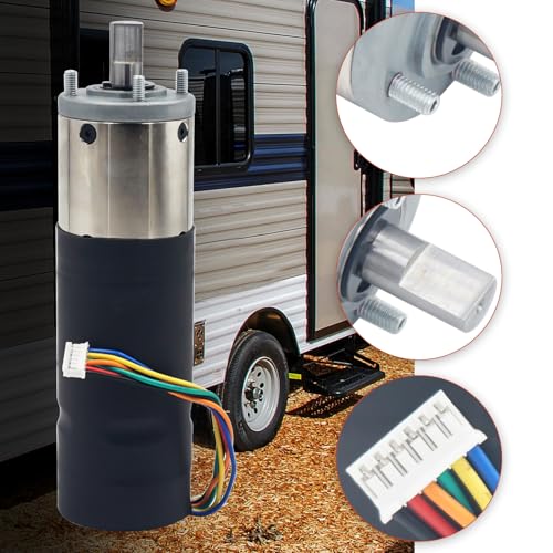 Image of 236575 RV in-Wall Slide-Out Motor Compatible with Lip-pert Schwintek in-Wall Slide System for RV Travel Trailer and Camper, 300:1 High Torque Gear Ratio, 12V IG-42 10mm Motor Assembly