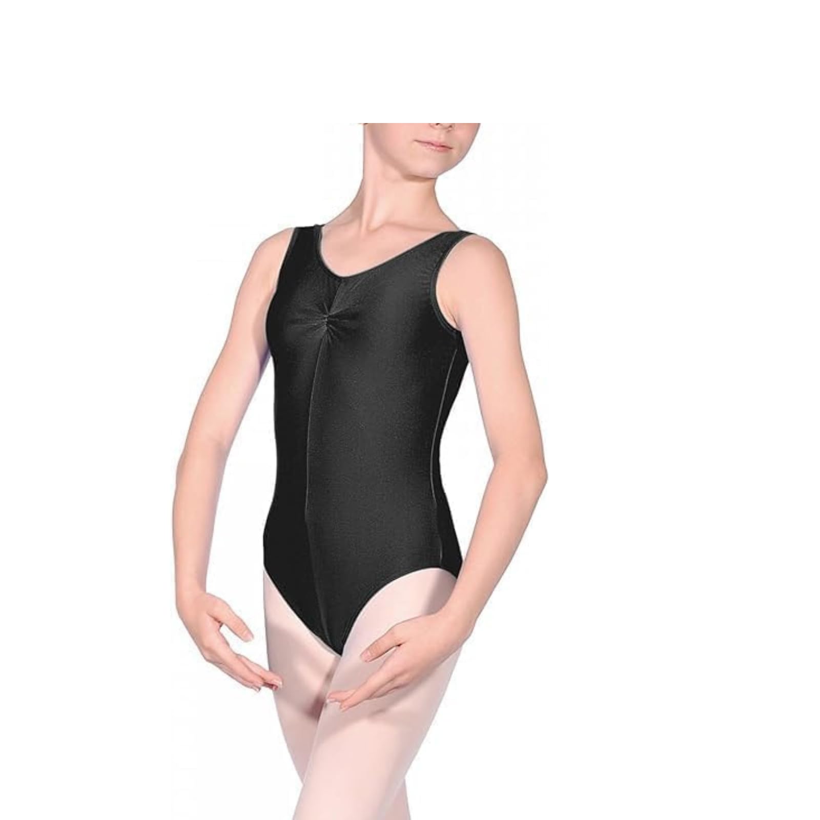 P&R DANCEWEAR Girls Sleeveless Leotard Shiny Nylon – Comfortable Fit – Performance Wear - Dance Class Essential - Ballet Gymnastics, Dance, School, Sportswear