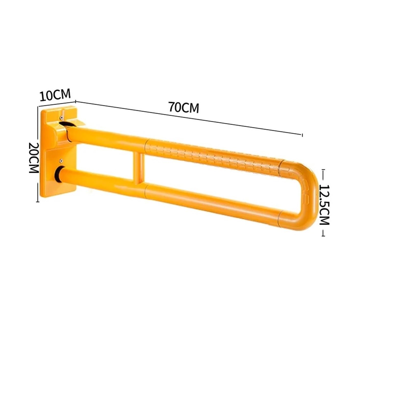 Barras de Apoyo para baños Pasamanos de baño para Ancianos, de Acero Inoxidable, Antideslizantes, para Ducha y baño(Yellow12x70cm)