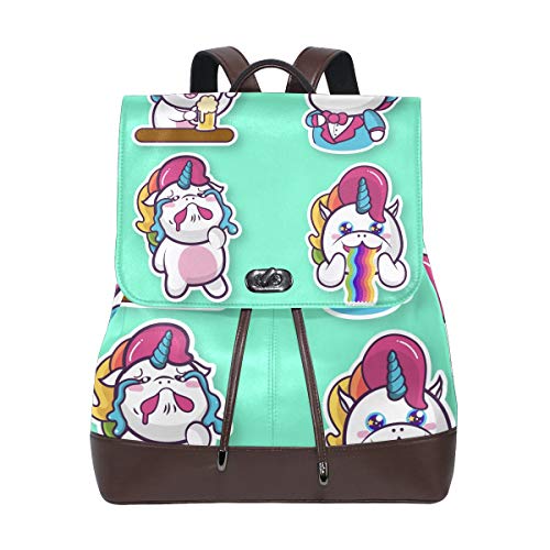 DEZIRO  Mochilas de Piel de Unicornio para Escuela  de Viaje