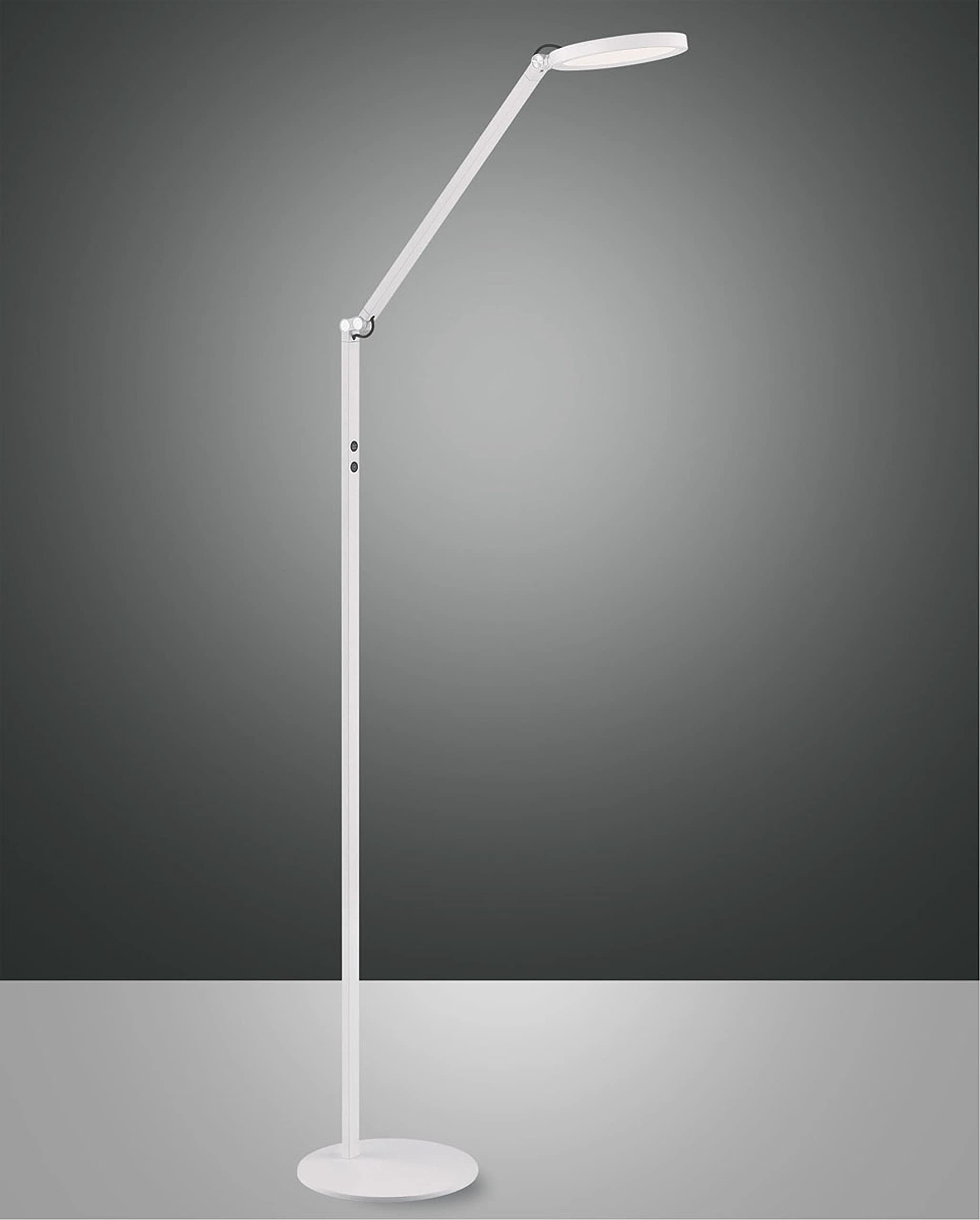 Lámpara de pie LED Regina de Fabas Luce con difusor de cristal blanco 3