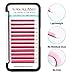 Colored Lash Extensions 0.07mm D Curl Pink Individual Volume Lashes Extensions 8-15 Mix Length Color Eyelash Extensions for Salon (Pink 0.07-D, 8-15mm)