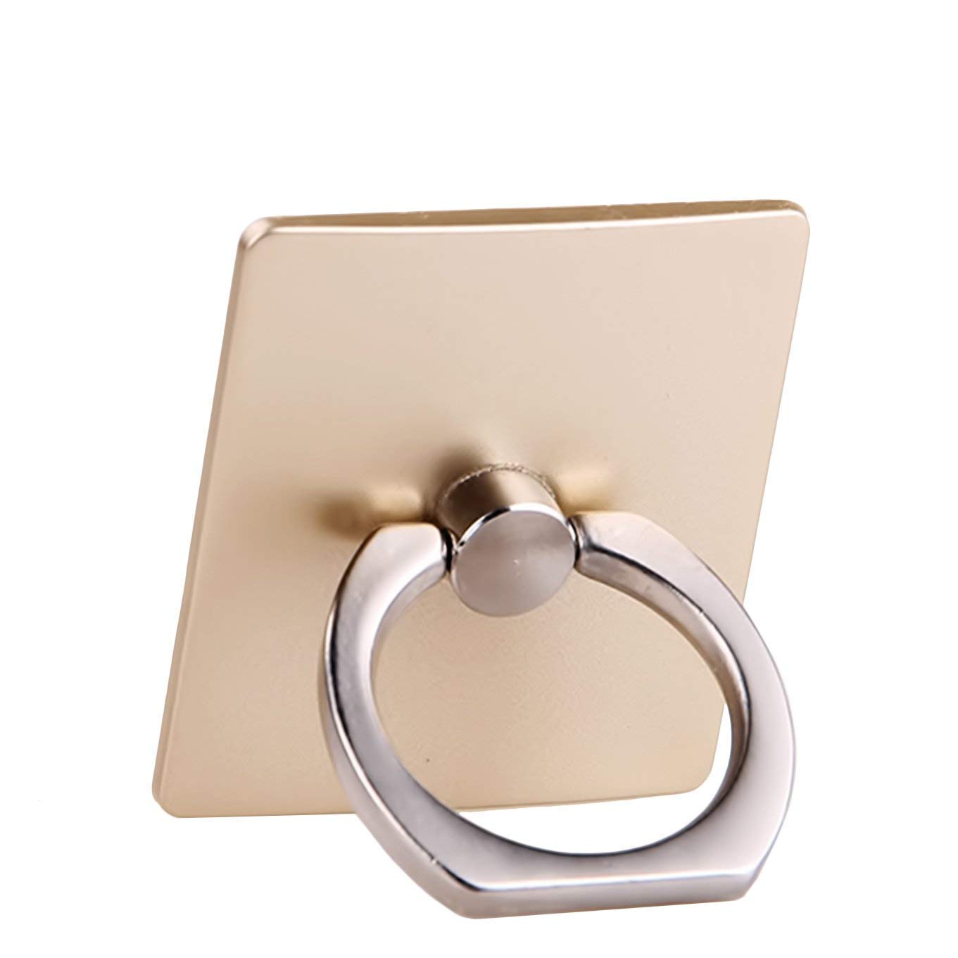 Cell Phone Finger Stand, Kickstand 360 Degree Rotation Ring Holder, Kickstand Ring Grip for iPhone, Samsung, LG, HTC (Gold)