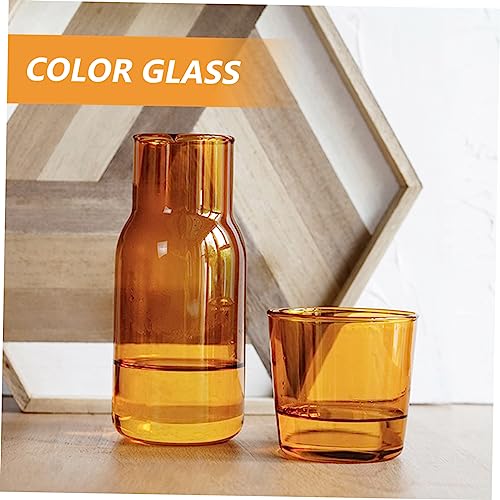 Set de vaso y botella de vidrio Chocolate COLLBATH miniatura 3
