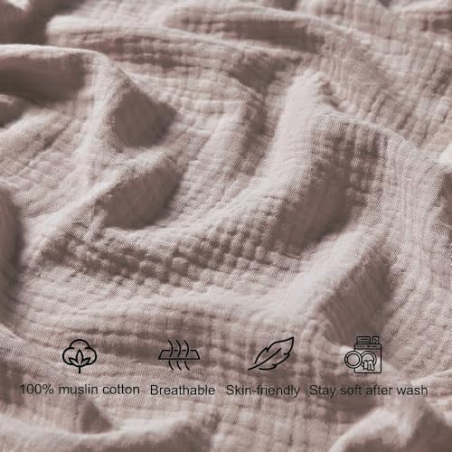 Image of Muslin Crib Sheets for Baby Boys Girls, Neutral Fitted Crib Mattress Sheet