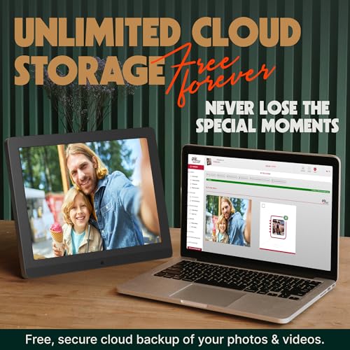 Image of PixStar 15 inch Large Digital Frame WiFi | Free Unlimited Cloud | Share Videos and Photos by Email or App | Motion Sensor | Best USNews Digital Photo Frame 2024 | Large Electronic Picture Frame