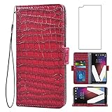 Asuwish Compatible with LG V20 Wallet Case with Tempered Glass Screen Protector and Leather Flip...