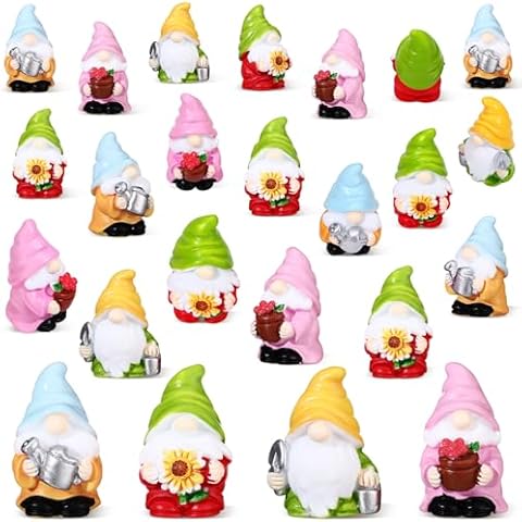 Wonderjune 40 Pcs Spring Mini Gnomes Cover
