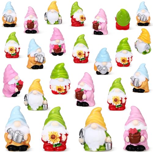 Set de 40 Mini Figuras de Gnomo en Resina para Jardín