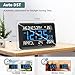 DreamSky Large Digital Clock with Date and Day of Week - Electric Desk Clock for Seniors Elderly, Bedroom Alarm Clock with Battery Backup, Dimmer, USB Port, Auto DST, Temperature, Adjustable Volume