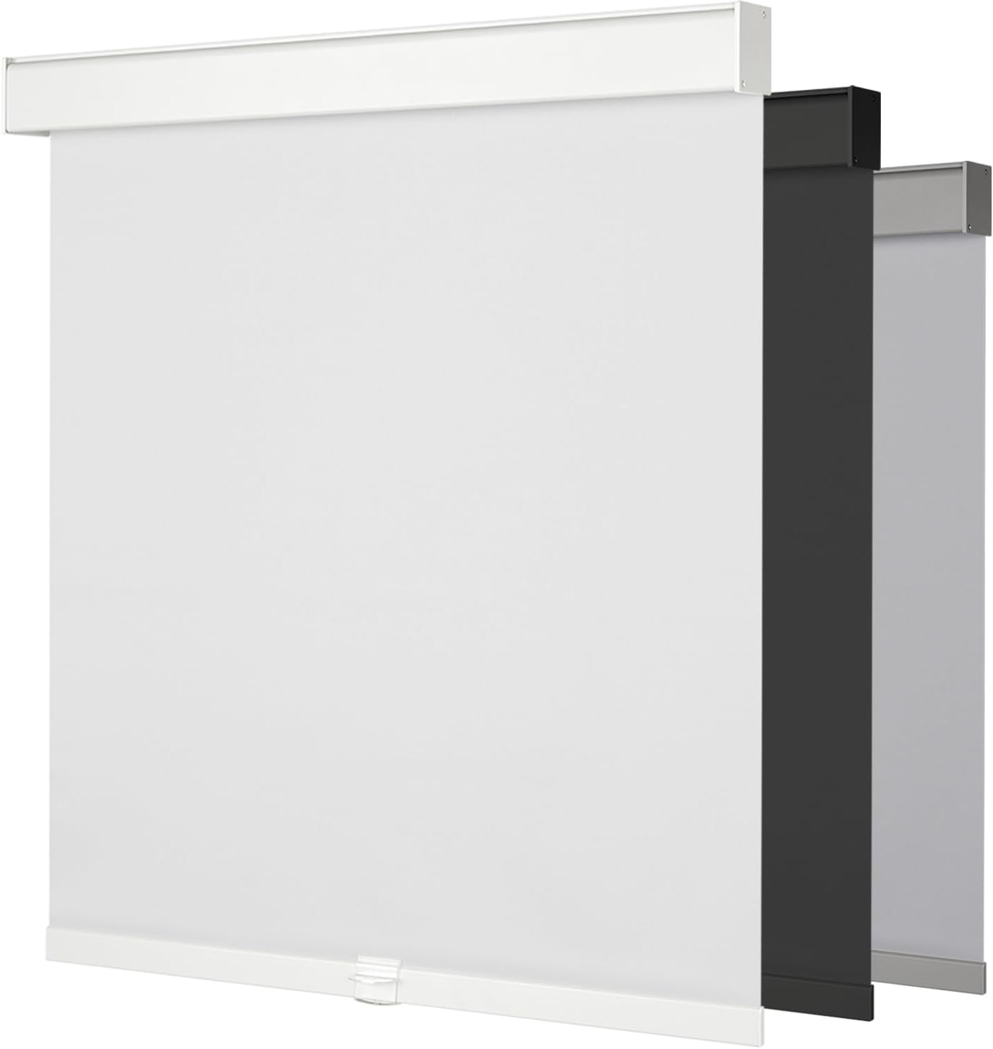 Cordless Blackout Roller Shades for Windows & Doors, Free-Stop Shades with Valance, UV Protection, Thermal Insulated Window Blinds for Home, Bedroom, Office, White, 32" W x 72" H Drill Cordless-white 32"W x 72"H