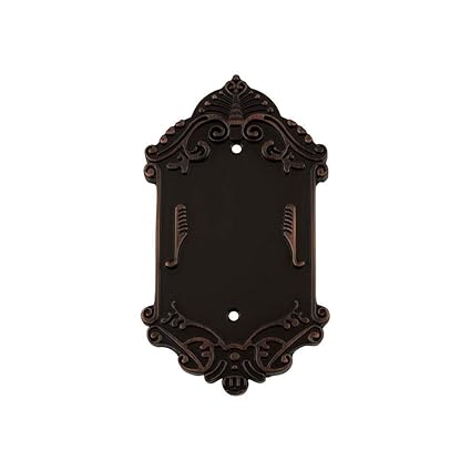 Nostalgic Warehouse 719661 Victorian Switch Plate with Blank Cover, Timeless Bronze