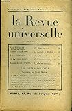  LA REVUE UNIVERSELLE TOME 62 N°10 - Paul BOURGET de l’Académie française. La Mère (nouvelle). Albert THIBAUDET. Le Lyrisme de Mistral. Emile HENRIOT. Vers VOasis. I. Vte Ch. TERLINDEN. Trois souverains: Léopold II. Maxime-R. CHASTAING.