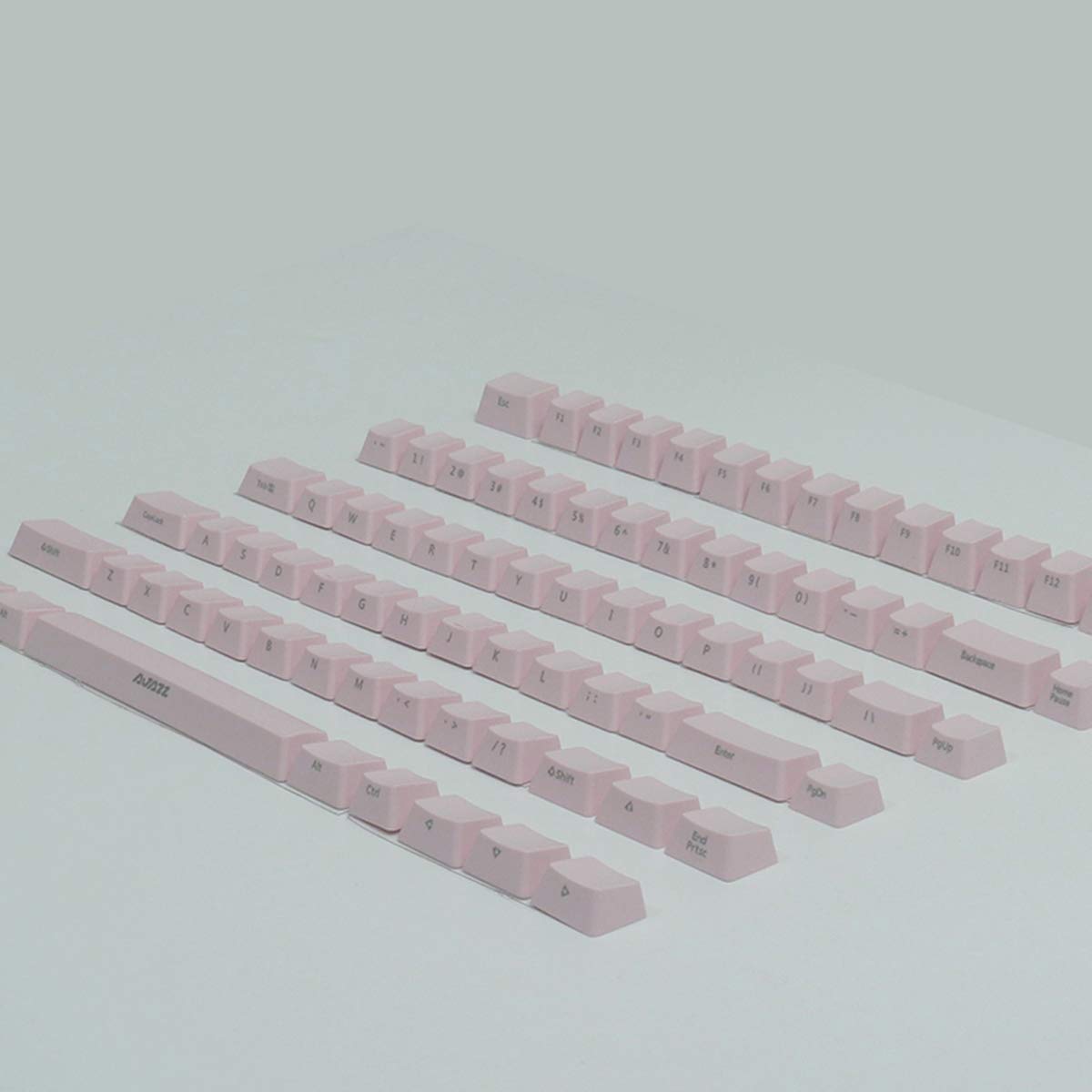 82 Keys Layout ABS Side Carving Keycaps OEM for Mechanical Keyboard Ajazz AK33 Wired Gaming Keyboard, Pluggable Cable,Black,Gray,White (Pink)