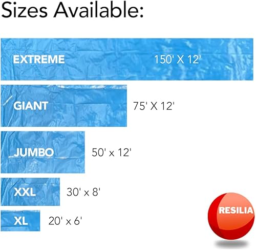 Miniatura 2 de Resilia - Tobogán acuático de césped súper deslizante XL, 20 pies de largo x 6 pies de ancho, para adultos y adolescentes, color azul polvo con
