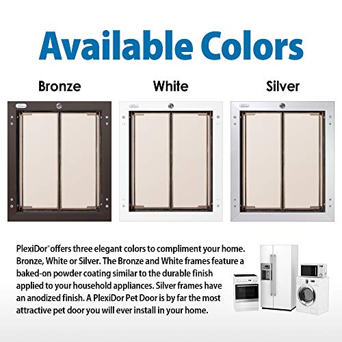 PlexiDor Performance Pet Doors for Dogs and Cats - Door Mount Dog Door with Lock and Key - White, X-Large Sizes - Image 3