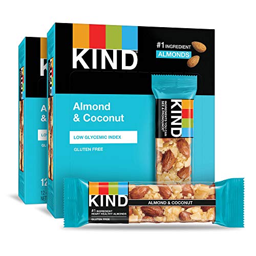 KIND Bars, Almond and Coconut, Gluten Free, 1.4 Ounce, 24 Count