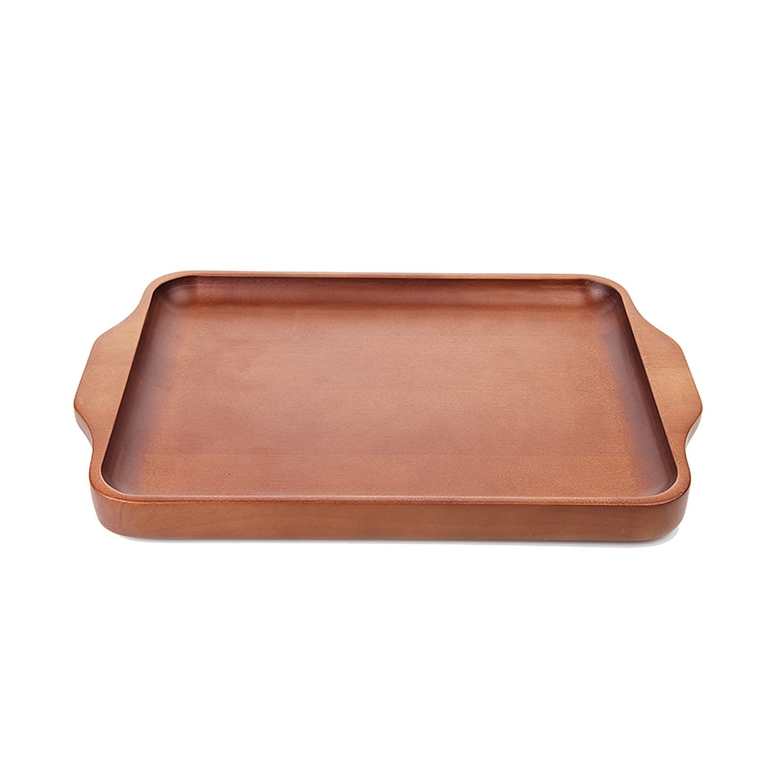 Bandeja Bandeja de servir y plato, placa de senderos de madera rectangular con bandeja de bocadillos de mango, bandeja de desayuno, decoración de granja con estilo Sirviendo platos Bandejas para Servi