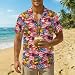 Men's Funny Tactical Rubber Duck Hawaiian Shirt - American Flag Short Sleeve Button Down Aloha Top - Patriotic Summer Vacation 4th of July BBQ Casual Wear - X-Large