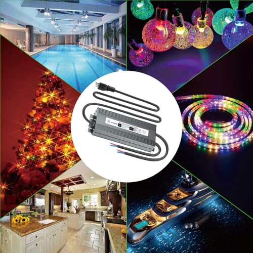 Image of Low Voltage Transformer 24V 300W, IP67 Waterproof LED Power Supply Driver, AC 100-130V to DC 24V 12.5A Converter Power Adapter for Indoor Outdoor LED Light, Computer, Landscape Lighting Project