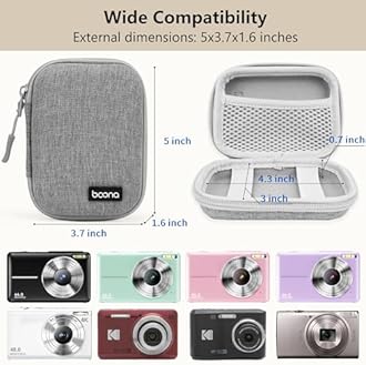 Linpr Digital Camera Case Compatible with CAMKORY/for Kodak PIXPRO/for Lecran/for VAHOIALD/for Canon IXUS 285 HS, Small Travel Cameras Storage Holder for Accessories SD Card
