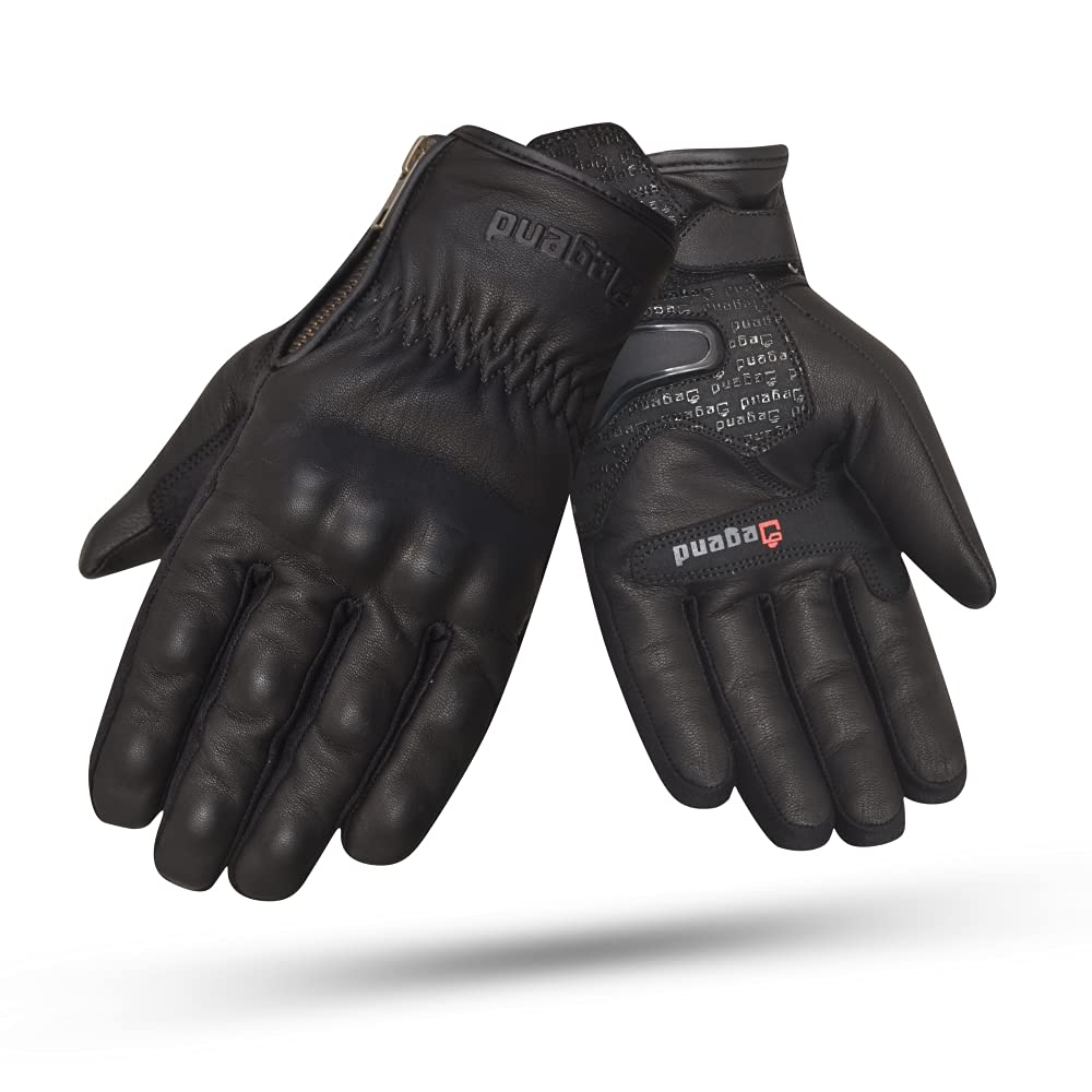Indus | Winter-Motorradhandschuhe aus Leder, wind- und wasserdicht, 100% Ziegenleder mit Knöchel- und Fingerschutz | TPU- und 3M-Winterfutter | CE-geprüft – Motorradzubehör