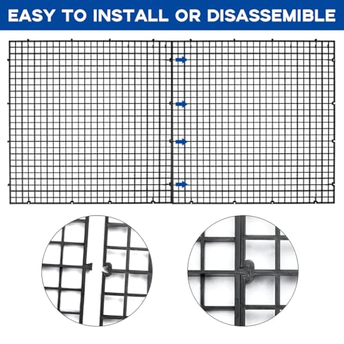 Image of Qpets 4pcs Fish Tank Dividers Kit, Mesh Screen with 4 Suction Cups, PP Plastic Aquarium Dividers Isolation Boards Tank Separators for Dividing Fish, Turltes, Lizards - 30x30cm