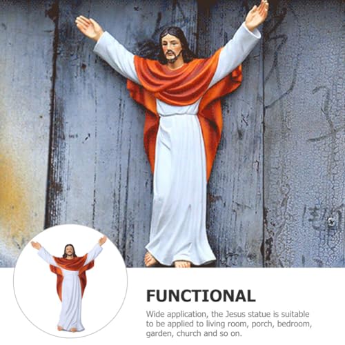 Figurine Jésus résine décoration murale sacrée accessoire de décor intérieur église - 8