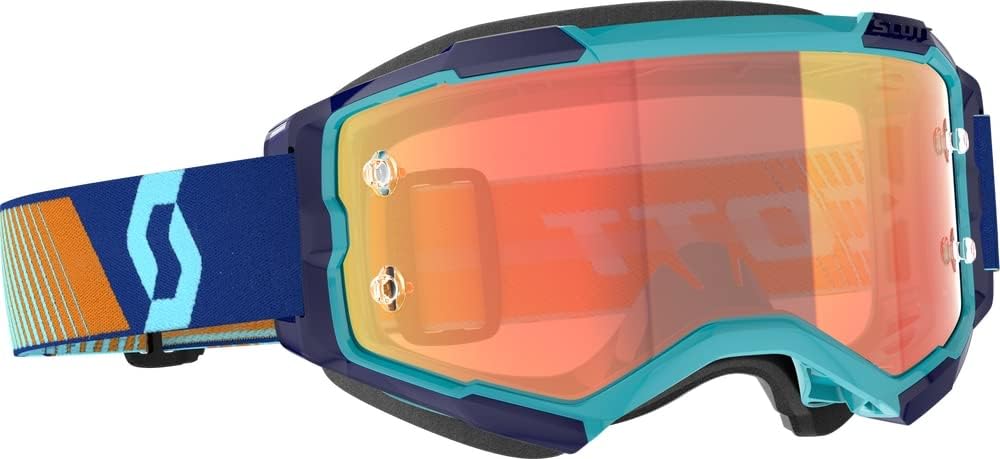 Scott Fury Goggles OSFM Royal Blue/Orange/Orange Chrome Works Lens