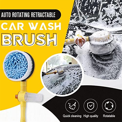 Gravfinys RETRACTABLE CAR WASH BRUSH12 2023 Newest Auto Rotating Retractable Car Wash Brush, Detachable Car Wash Brush With Long Handle, 360° Spin Car Mop Automatically Foams Car Wash Kit thumb #3