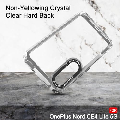 Image of TheGiftKart Hybrid Shockproof Back Cover Case for OnePlus Nord CE 4 Lite 5G | Stylish Camera Border | Electroplated Buttons | Crystal Clear Hard Back Cover Case (TPU & PC, Smoked Bumper)