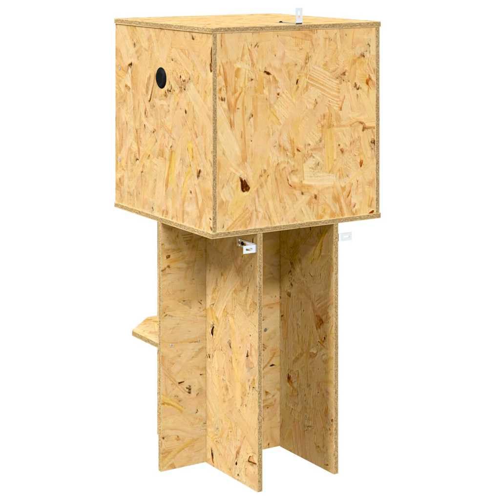 Terrario Marrone 40x40x90 cm OSB per rettili e anfibi, Porta in vetro, Stile Rustico Moderno, Interni Spaziosi