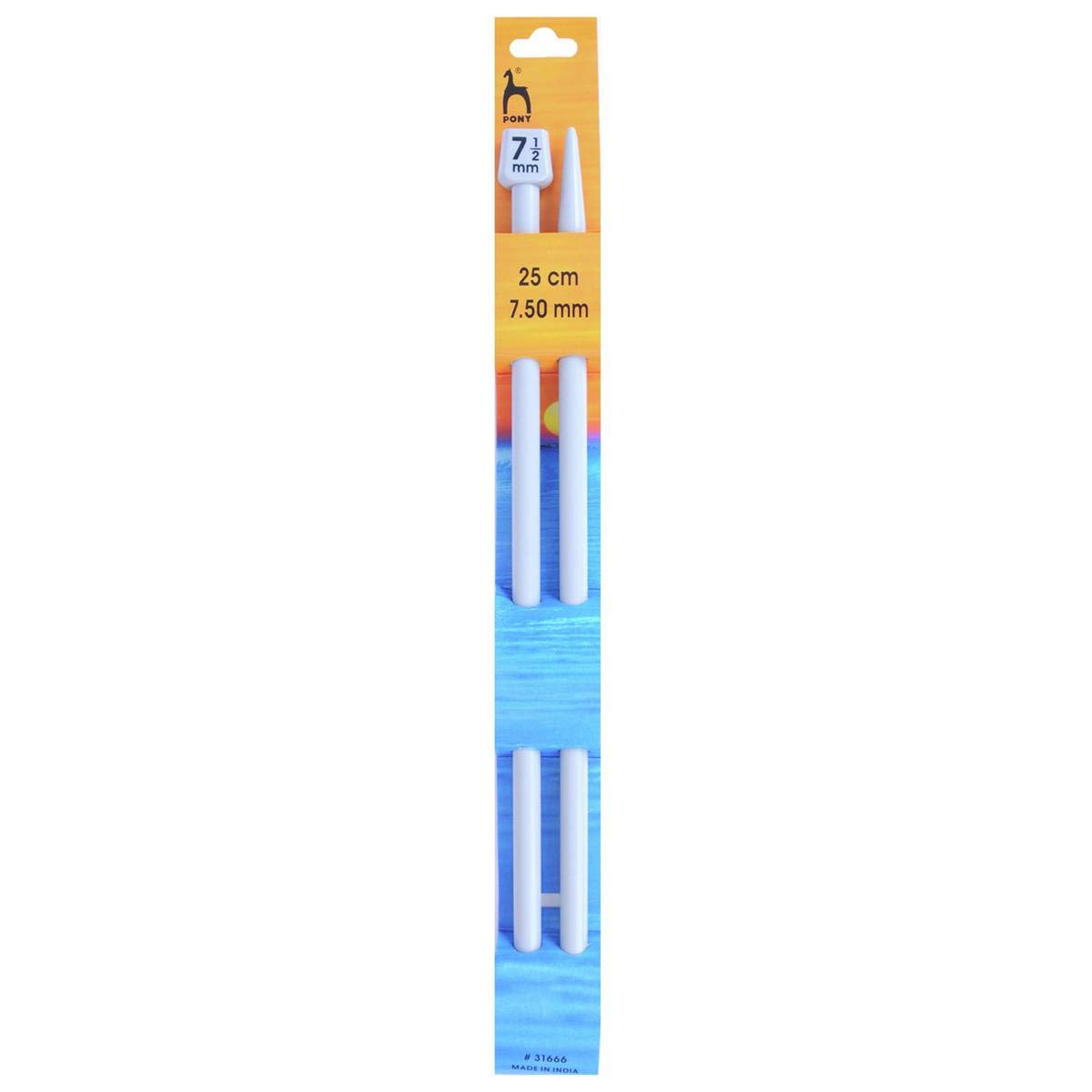 Pony Single Ended Classic Knitting Pins - 25Cm x 7.50mm