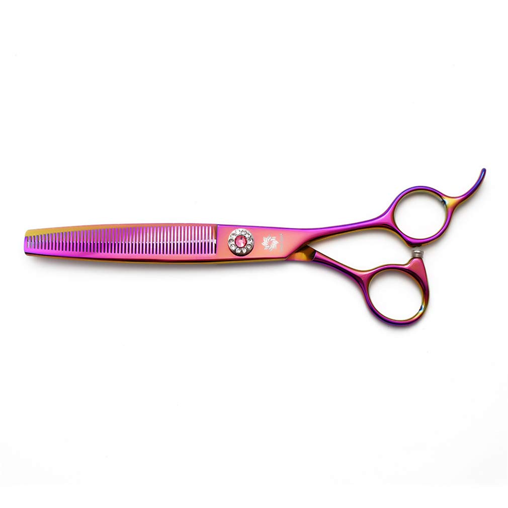 Pet Grooming Forbici, 6,5 Pollici Professionale in Acciaio Inox Taglio Diradamento dei Capelli Shear Diradamento Haircut Tools, per Governare Dell'animale Domestico Negozi,Viola