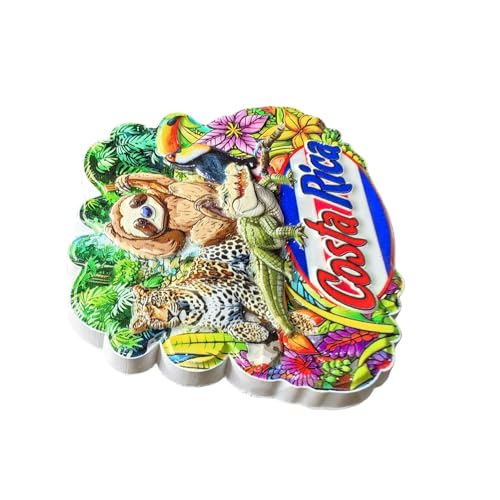 Imán decorativo de resina Costa Rica 3D para nevera miniatura 4