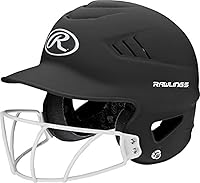 Rawlings Coolflo Batting Helmet with Facemask - Fastpitch Softball, One Size Fits Most 6 1/2-7 1/2, NOCSAE Certified Protection