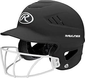 Rawlings | COOLFLO Batting Helmet with Facemask | Fastpitch Softball | One Size Fits Most (6 1/2” – 7 1/2”)