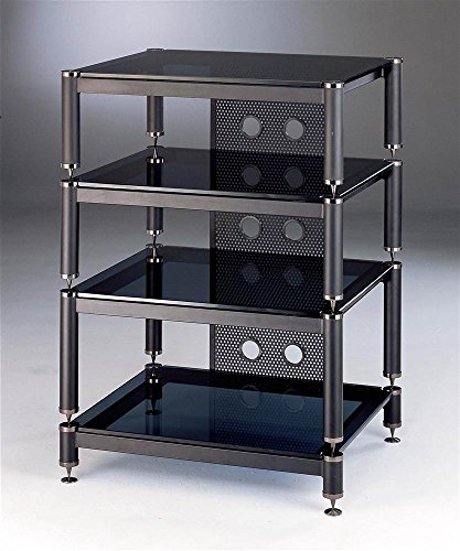 VTI BLG Series 4 Shelf Audio Rack-Black/Black/Black