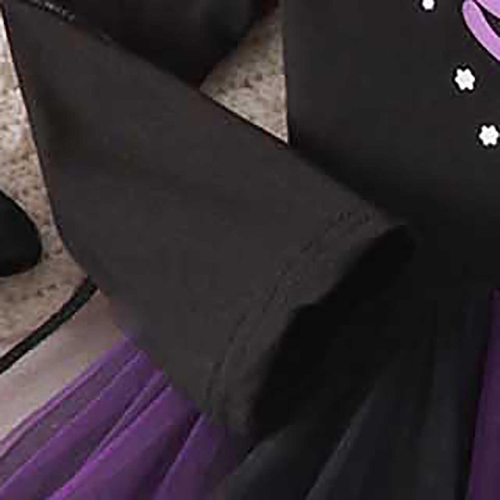 Generisch Halloween Kostüm Teenager Mädchen - Halloween Langarm Kleid Gothic Party Outfit Elegante Cosplay Kleid Für Kinder Hexe Fee