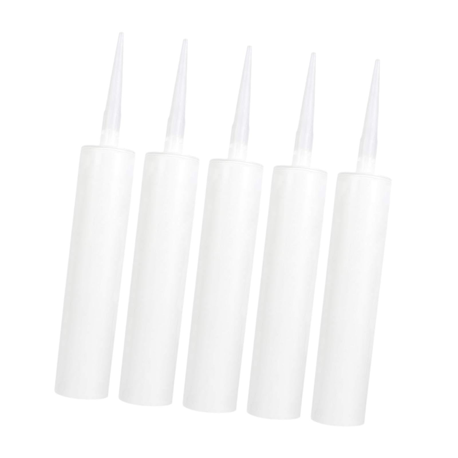 Sharplace Tubes de calfeutrage vides avec buses, tubes de calfeutrage en latex, cartouches rechargeables de 310 ml, tubes de mastic de calfeutrage pour, 5 pièces