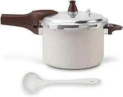 Brinox - Panela de Pressão Ceramic Life Pressure Indução 4,2L + Concha - Vanilla